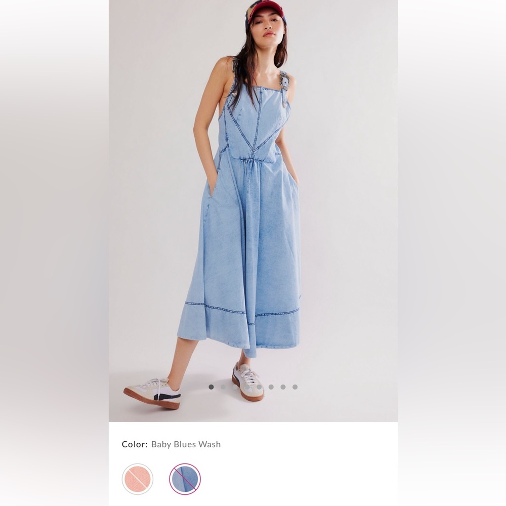 Size 8 stars align denim free people midi
